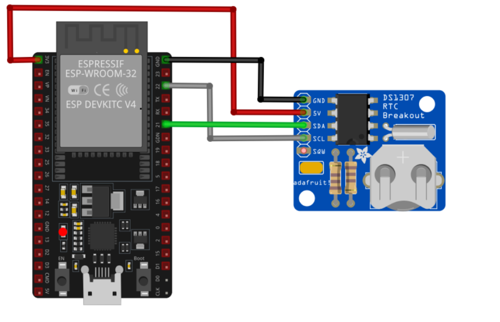 RTC Clock - ESP32 board